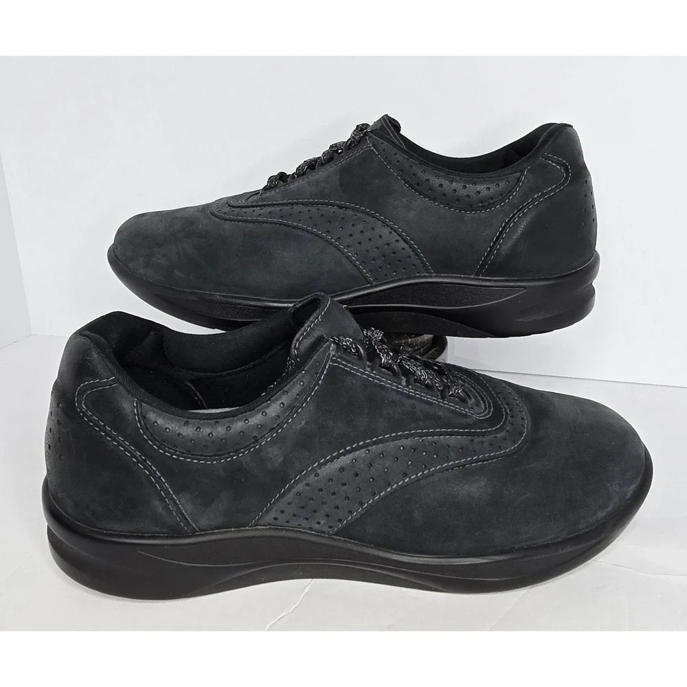 SAS Walk Easy Comfort Shoes Walking Diabetic Orthopedic Nero Nubuck WM 8M BLUGRY